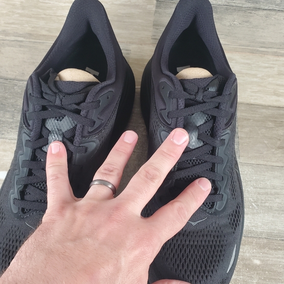 Hoka One One Bondi 9 Shoes Mens Size 10.5 Triple Black 1162011-BBLC NEW NWOB - Picture 13 of 14